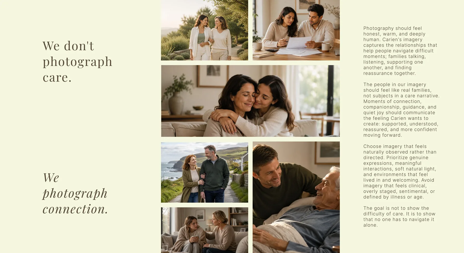 Carien photography direction focused on families and human connection in natural light