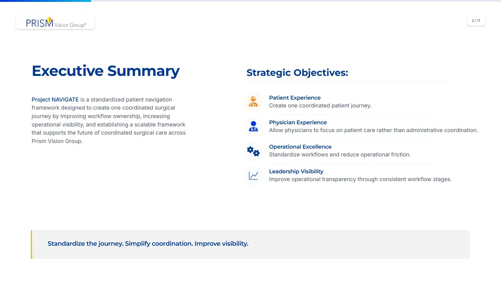 Project NAVIGATE presentation, slide 2