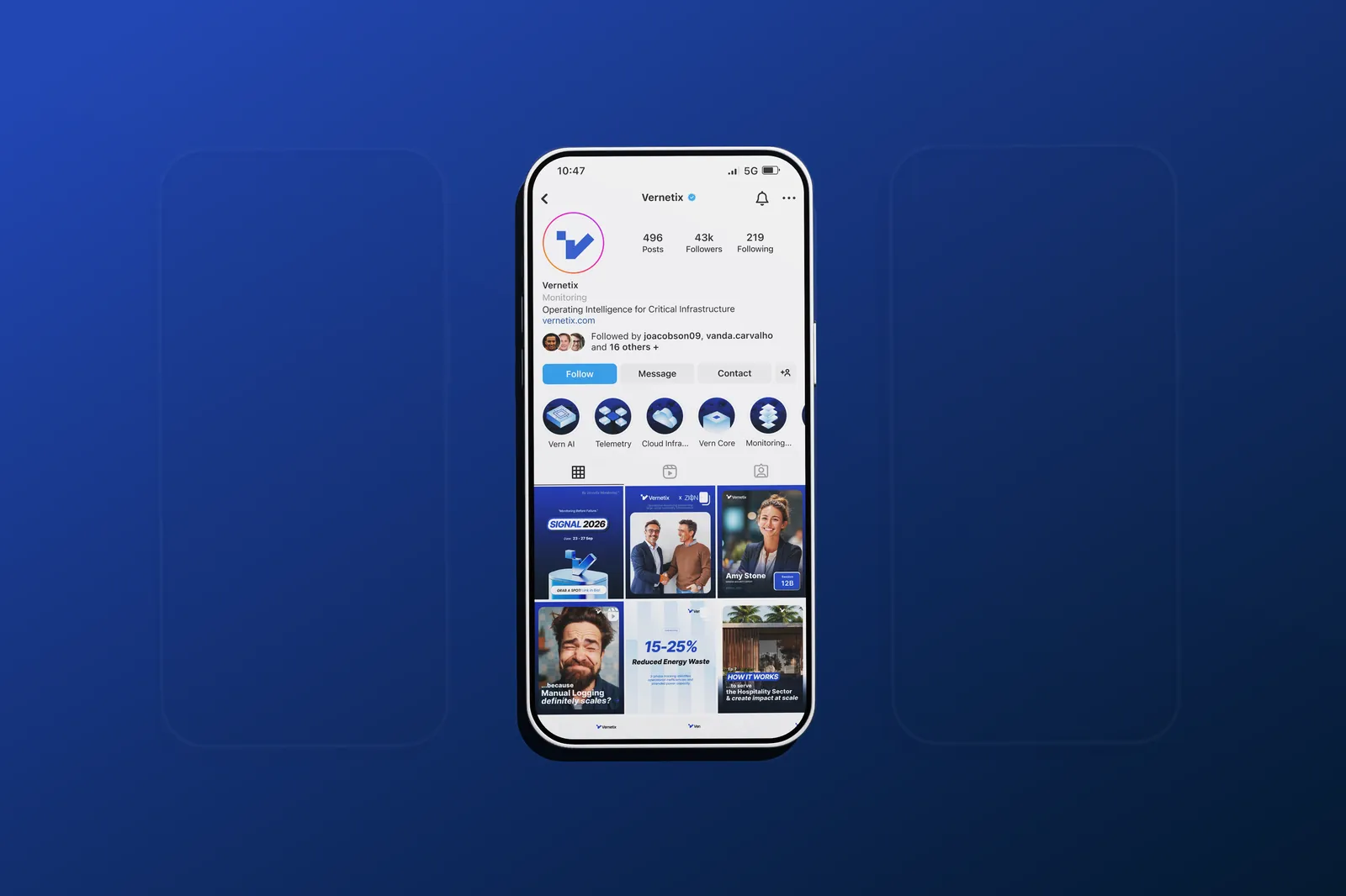 Vernetix social mockup